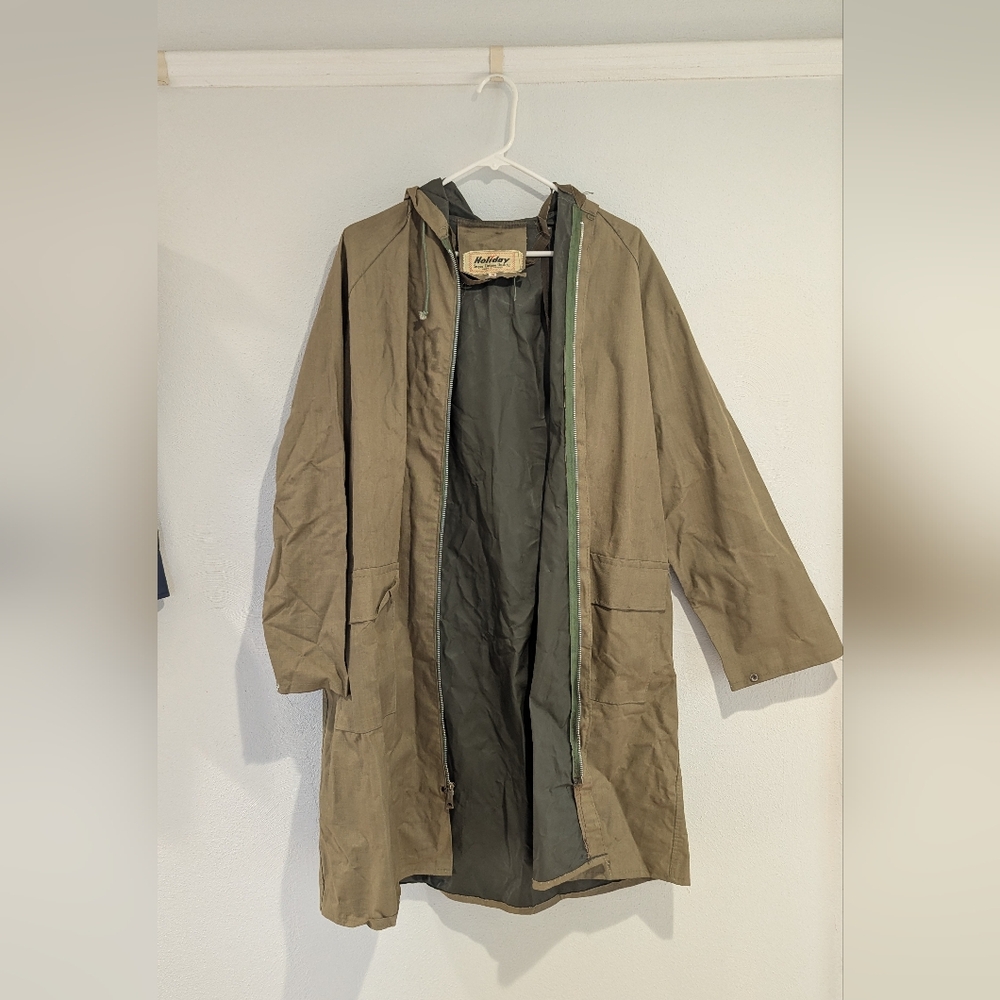 Vintage Long Rain Coat - Made in Taiwan